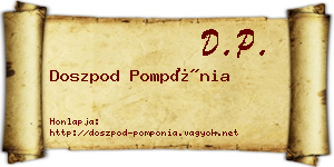 Doszpod Pompónia névjegykártya